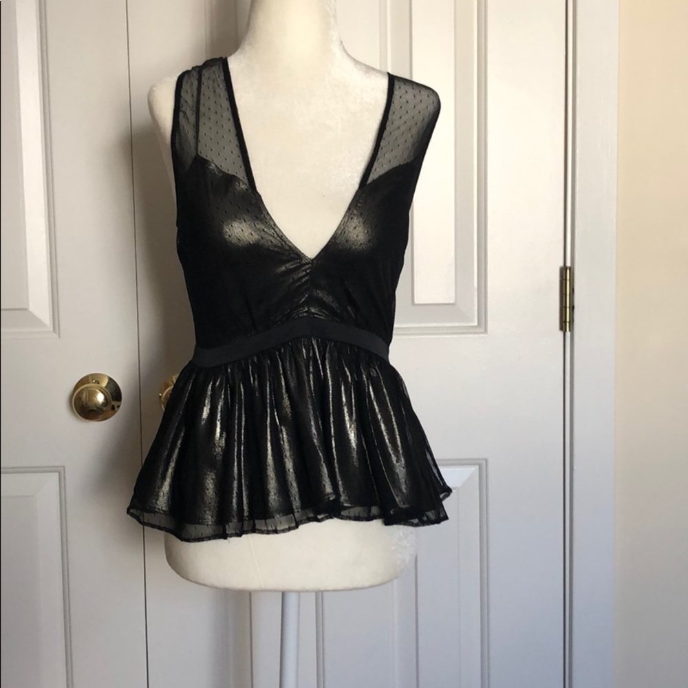 Black Peplum Top